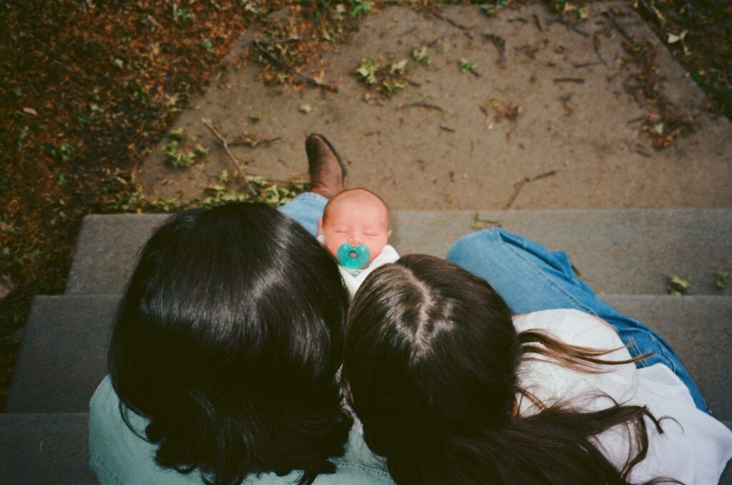 newborn family photos on film in missouri